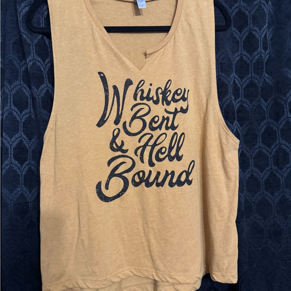Yellow Graphic Tank Top
